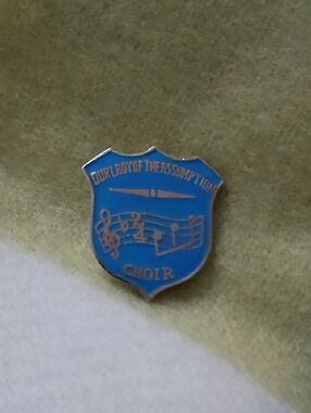 Blue Enamel Choir Shield Pin